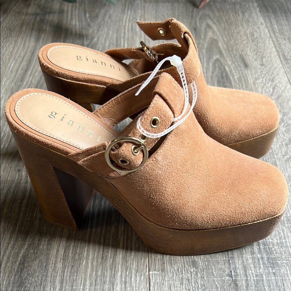 Gianni Bini Tan Suede Mules